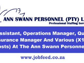 Ann Swann Personnel Vacancies