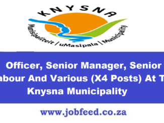 Knysna Municipality Vacancies