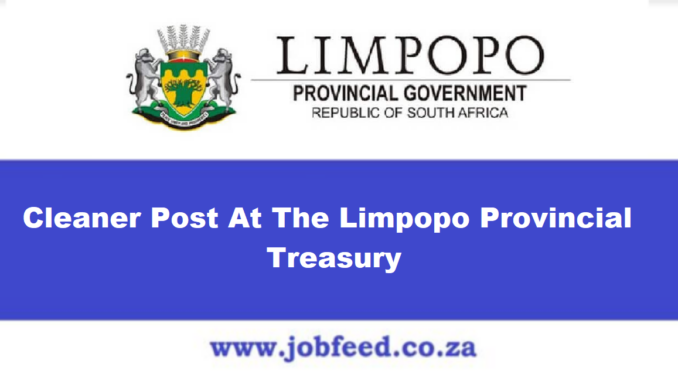 Limpopo Provincial Treasury​ Vacancies