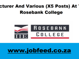 Rosebank College Vacancies