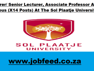 Sol Plaatje University Vacancies