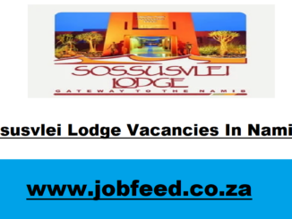 Sossusvlei Lodge Vacancies