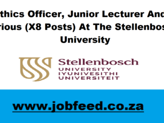 Stellenbosch University Vacancies