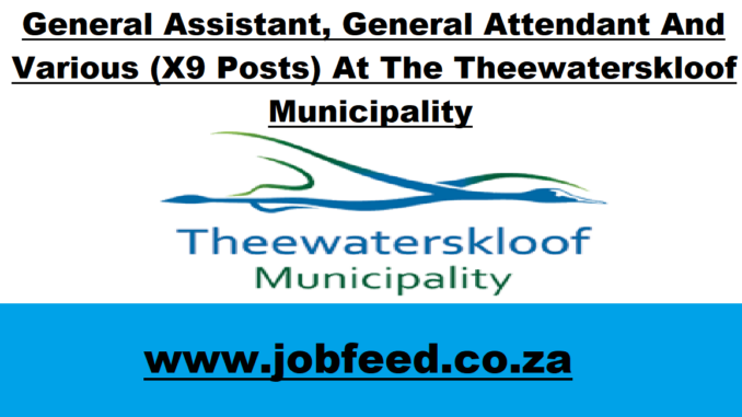 Theewaterskloof Municipality Vacancies