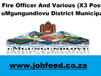 uMgungundlovu District Municipality Vacancies