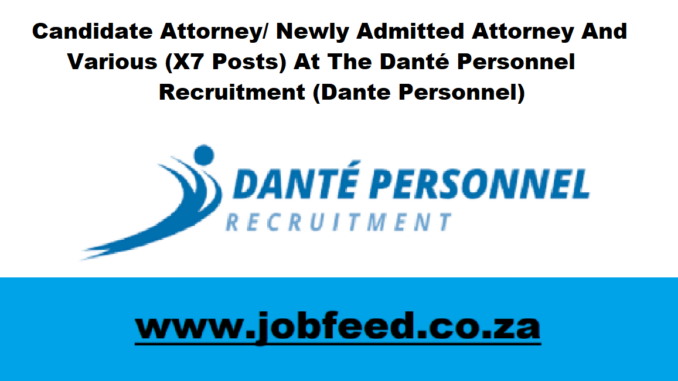 Dante Personnel Vacancies
