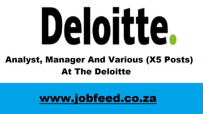 Deloitte Vacancies