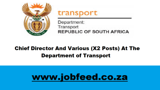 Department of Transport Vacancies