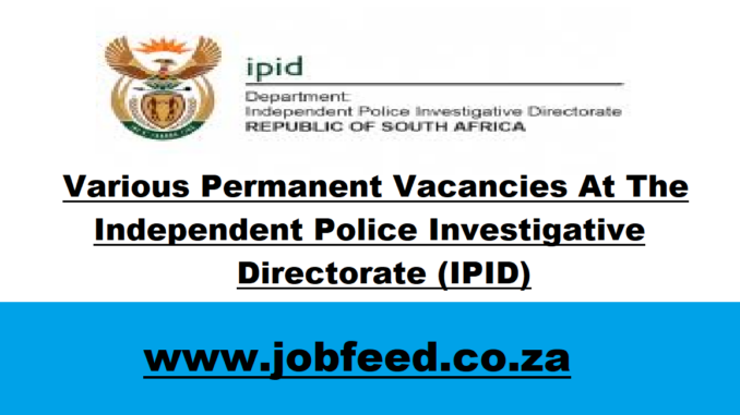 IPID Vacancies