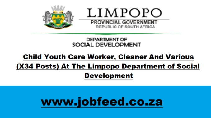 Limpopo Department of Social Development Vacancies