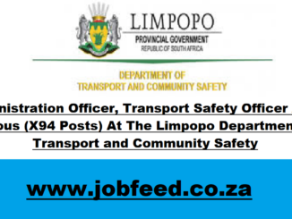 Limpopo Department of Transport and Community Safety Vacancies