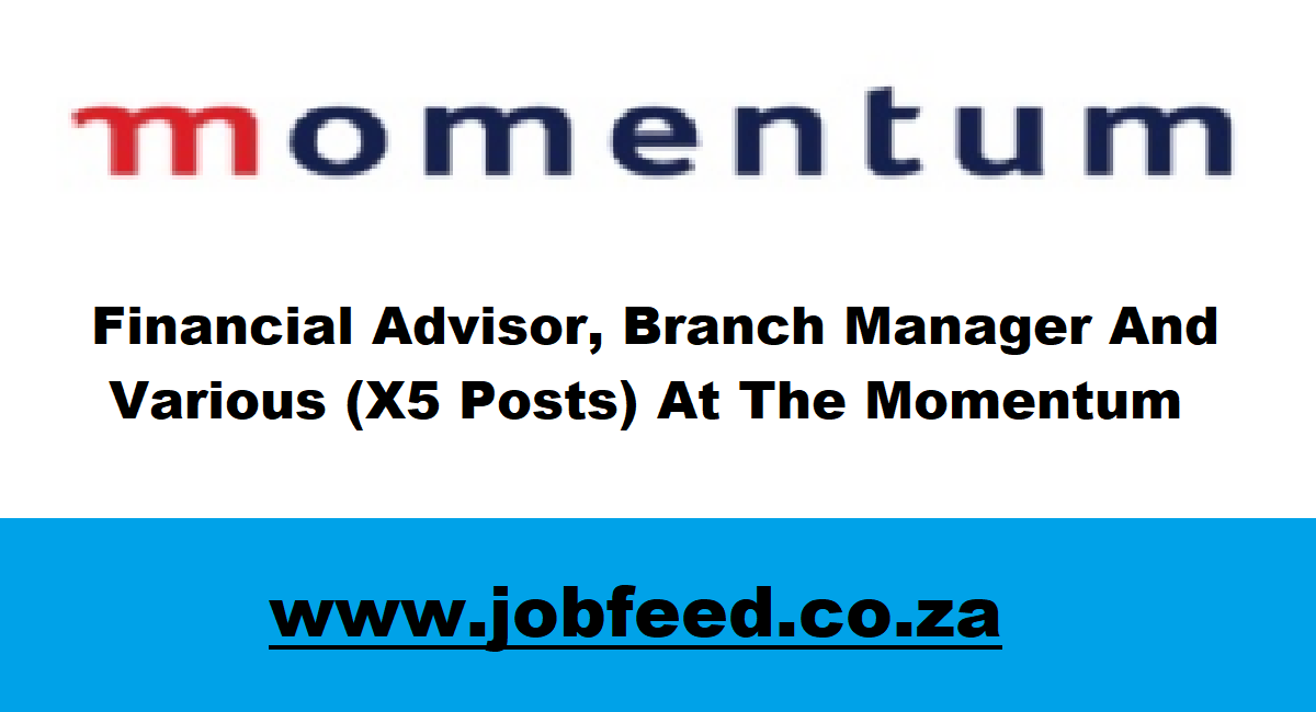 Momentum Vacancies 2024 X5 Posts www.momentum.co.za » Jobfeed.co.za