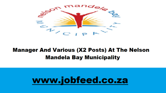 Nelson Mandela Bay Municipality Vacancies