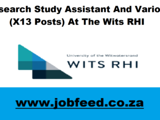 Wits RHI Vacancies