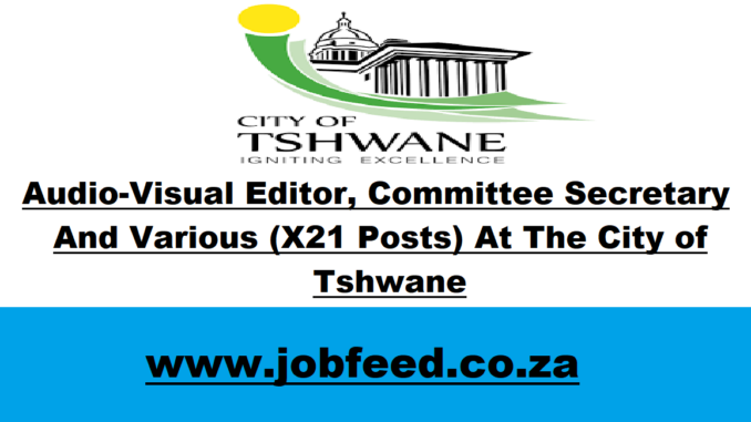 City of Tshwane Vacancies