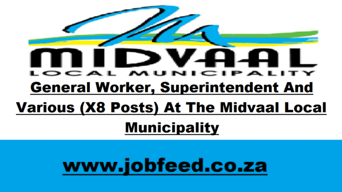 Midvaal Local Municipality Vacancies