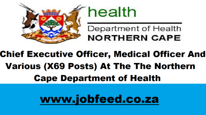 Northern Cape Department of Health Vacancies