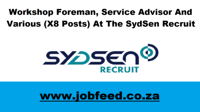 SydSen Recruit Vacancies