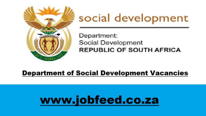 Department of Social Development Vacancies