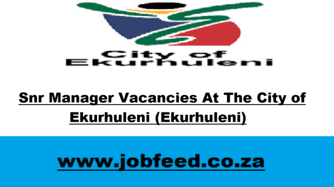 Ekurhuleni Vacancies