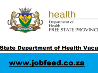 Free State Department of Health Vacancies