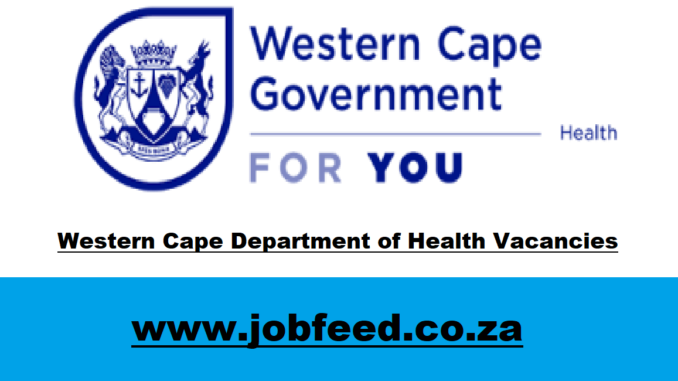 Western Cape Department of Health Vacancies