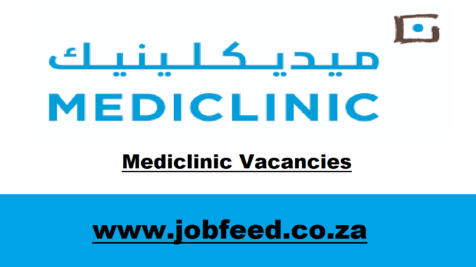 Mediclinic Vacancies