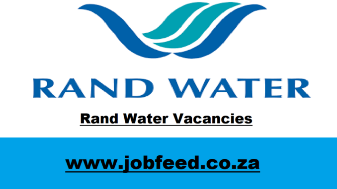 Rand Water Vacancies