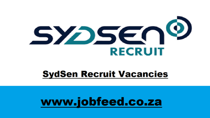 SydSen Recruit Vacancies