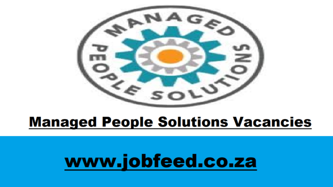 Managed People Solutions Vacancies