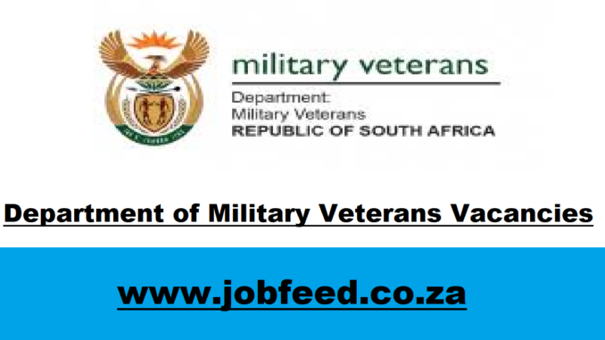 Department of Military Veterans Vacancies