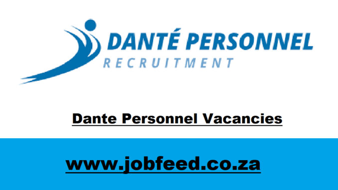 Dante Personnel Vacancies