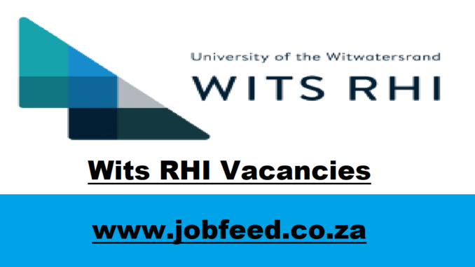 Wits RHI Vacancies