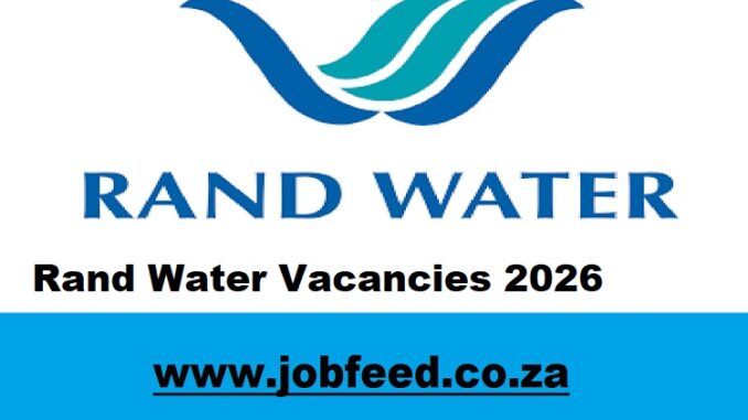 Rand Water Vacancies 2026