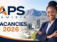 Professional business woman with APS Namibia Vacancies 2026 banner promoting the latest job opportunities in Windhoek, Walvis Bay, and across Namibia.