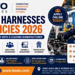 Hesto Harnesses Vacancies 2026 recruitment banner showing a manufacturing employee, factory production line, and career opportunities for Expeditor, Logistics Clerk, and skilled trade jobs in South Africa.